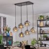 Ripoll hanging light, globe light, pendant light clear, Smoke-coloured, 6-light sources