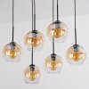 Koyoto hanging light, globe light, pendant light Amber, clear, 6-light sources