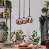 Koyoto hanging light, globe light, pendant light Ecru, black, 3-light sources