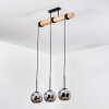 Koyoto hanging light, globe light, pendant light Ecru, black, 3-light sources