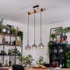 Koyoto hanging light, globe light, pendant light Ecru, black, 3-light sources