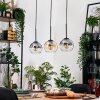 Koyoto hanging light, globe light, pendant light Ecru, black, 3-light sources