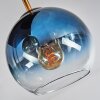 Koyoto ceiling light, globe light gold, black, 5-light sources