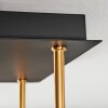 Koyoto ceiling light, globe light gold, black, 5-light sources