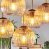 Koyoto ceiling light, globe light gold, black, 5-light sources