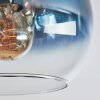 Koyoto ceiling light, globe light gold, black, 5-light sources