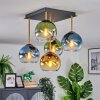 Koyoto ceiling light, globe light gold, black, 5-light sources