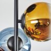 Koyoto ceiling light, globe light 31 cm blue, gold, green, clear, coppery, 4-light sources