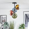 Koyoto ceiling light, globe light 31 cm blue, gold, green, clear, coppery, 4-light sources