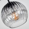 Koyoto ceiling light, globe light clear, Smoke-coloured, 3-light sources