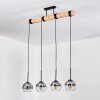 Koyoto hanging light, globe light, pendant light Ecru, black, 4-light sources
