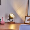 MALIX Table lamp Light wood, black, 1-light source