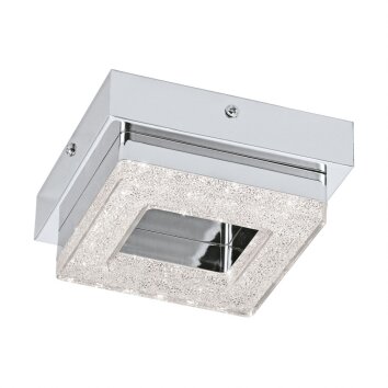 Eglo FRADELO ceiling light LED chrome, Crystal optics, 1-light source
