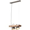 Pendant Light Brilliant Plow Dark wood, black, 2-light sources