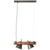 Pendant Light Brilliant Plow Dark wood, black, 2-light sources