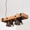 OKSBOL Pendant Light Dark wood, black, 2-light sources