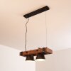 OKSBOL Pendant Light Dark wood, black, 2-light sources