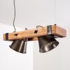 OKSBOL Pendant Light Dark wood, black, 2-light sources