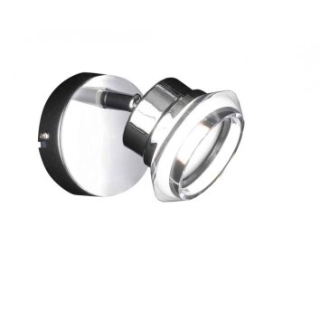 Wofi MORGAN wall spotlight LED chrome, 1-light source