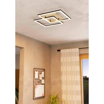 Eglo LOMALTAS-Z Ceiling Light LED brown, black, 4-light sources, Colour changer