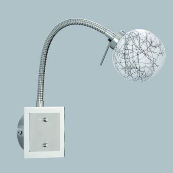 Fischer & Honsel Flex 1 Wandleuchte Leselampe mit flexiblem Arm und Kugelschirm