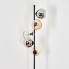 Koyoto globe light, floor lamp 31 cm Amber, chrome, clear, Smoke-coloured, 5-light sources