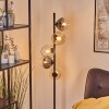 Koyoto globe light, floor lamp 31 cm Amber, clear, Smoke-coloured, 5-light sources