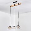 Koyoto hanging light, globe light, pendant light Ecru, black, 3-light sources