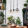Koyoto hanging light, globe light, pendant light Ecru, black, 3-light sources