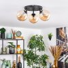 Gastor ceiling light, globe light 25 cm Amber, 3-light sources