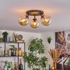 Gastor ceiling light, globe light 25 cm Amber, 3-light sources