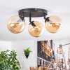 Gastor ceiling light, globe light 25 cm Amber, 3-light sources