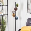 Koyoto globe light, floor lamp 31 cm blue, gold, green, clear, coppery, Smoke-coloured, 5-light sources