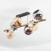 Koyoto ceiling light, globe light gold, black, 8-light sources