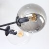 Gastor ceiling light, globe light 62 cm Amber, clear, Smoke-coloured, 6-light sources
