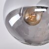 Gastor ceiling light, globe light Amber, chrome, clear, Smoke-coloured, 3-light sources