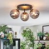 Chehalis ceiling light, globe light Smoke-coloured, 3-light sources