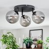 Chehalis ceiling light, globe light Smoke-coloured, 3-light sources