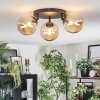 Chehalis ceiling light, globe light Amber, 3-light sources