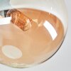 Chehalis ceiling light, globe light Amber, 3-light sources