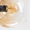 Koyoto ceiling light, globe light Amber, clear, Smoke-coloured, 6-light sources