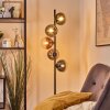 Gastor globe light, floor lamp 33 cm blue, chrome, green, clear, coppery, Smoke-coloured, 5-light sources