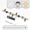 Koyoto ceiling light, globe light gold, black, 8-light sources