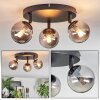 Chehalis ceiling light, globe light Smoke-coloured, 3-light sources