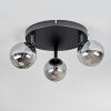Chehalis ceiling light, globe light Smoke-coloured, 3-light sources