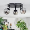 Chehalis ceiling light, globe light Smoke-coloured, 3-light sources