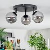 Chehalis ceiling light, globe light Smoke-coloured, 3-light sources