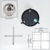 Chehalis ceiling light, globe light Smoke-coloured, 3-light sources