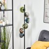 Gastor globe light, floor lamp 34 cm blue, chrome, green, clear, Smoke-coloured, 6-light sources