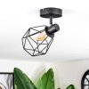 Yaak ceiling light, ceiling spotlight black, 1-light source